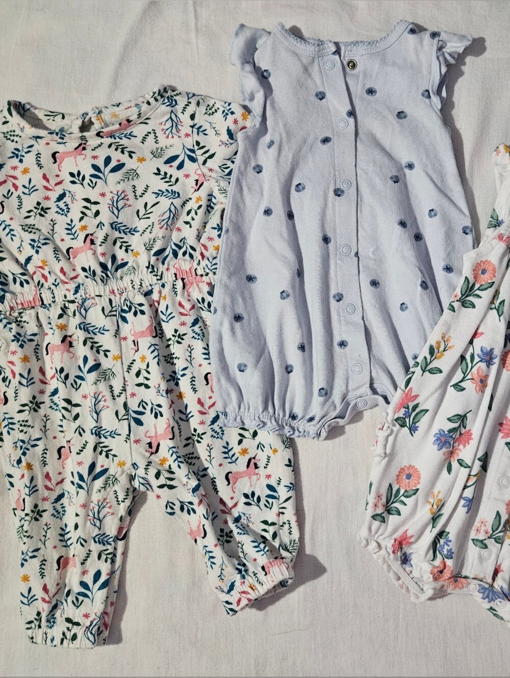0-6 Mth Set Of Baby Girl Rompers